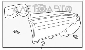 Lampa interioară pentru ușa din spate dreapta a portbagajului Toyota Rav4 19- fabricat în Japonia