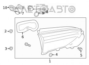 Lampa interioară ușă portbagaj dreapta Toyota Rav4 19- fabricat în Japonia