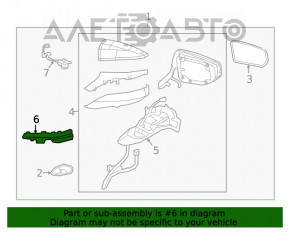 Поворотник зеркала левый Lexus ES250 ES300h ES350 19-