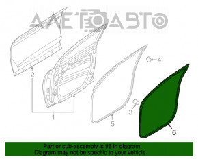 Уплотнитель дверного проема передний левый Hyundai Tucson 16-21