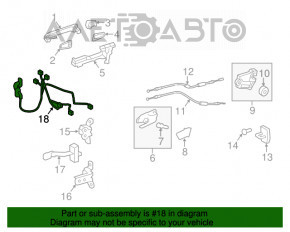 Проводка двери задней левой Toyota Avalon 13-18