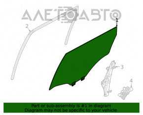 Стекло двери задней правой Nissan Rogue 21-23 US built