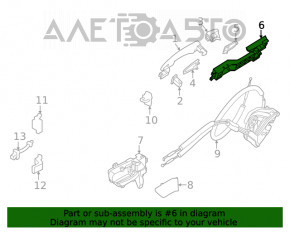 Механизм ручки двери задней правой Nissan Rogue 21-23 JP built