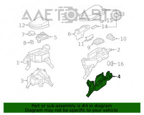 Capacul inferior al cutiei de siguranțe sub capotă, stânga, Toyota Rav4 19- 2.5