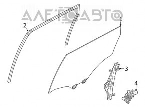 Стеклоподъемник механизм задний правый Nissan Rogue 21-23 US built