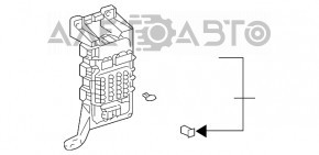 Blocul de siguranțe interior stânga pentru Lexus RX300 98-03 are prinderea ruptă