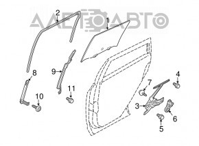 Motor electric pentru ridicarea geamului din spate, dreapta, Nissan Leaf 11-12