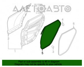Уплотнитель двери задней левой Hyundai Tucson 16-21