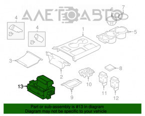 Butonul frânei de mână pentru Subaru Outback 15-19 negru.