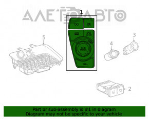 Blocul de butoane al consolei centrale Toyota Rav4 19- FWD