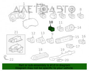 Butonul de încălzire a volanului Toyota Rav4 19-