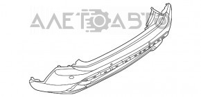 Бампер задний голый Nissan Rogue 21-23 Japan built