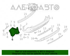 Bara spate completă Nissan Rogue 21-23 construită în SUA cu senzori de parcare.