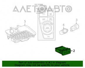 Hub USB Toyota Rav4 19- în cotieră