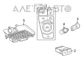 Hub USB Toyota Rav4 19- în cotieră