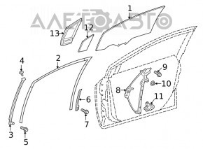 Geam electric cu motor, fata stanga, Toyota Venza 21-