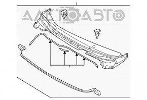 Grila stergatoarelor din plastic pentru Hyundai Elantra UD 11-16, uzura, fara fragmente.