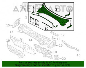 Grila stergatoarelor din plastic Hyundai Tucson 16-20