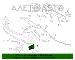 Protecție bara spate dreapta Hyundai Elantra UD 11-13