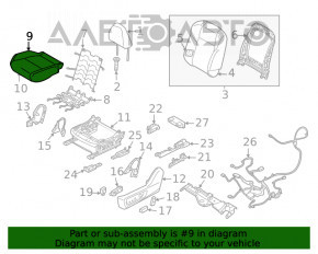 Scaunul șoferului Nissan Rogue 21-22 fără airbag, manual, tapițerie neagră, fabricat în SUA