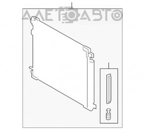 Radiatorul condensatorului de aer condiționat pentru Lexus ES250 ES350 19-