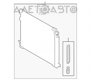 Radiatorul condensatorului de aer condiționat pentru Lexus ES300h 19-