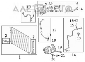 Compresorul de aer condiționat al încălzitorului Toyota Rav4 19- 2.5