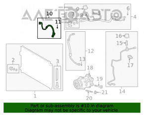 Bobina de condensare a compresorului de aer condiționat Toyota Rav4 19- 2.5