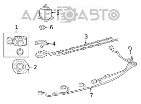 Senzor de parcare interior spate pentru Lexus ES250 ES300h ES350 19-