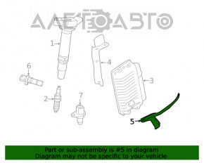 Suportul blocului ECU al calculatorului motorului Toyota Rav4 19- 2.5 inferior.