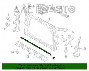 Garnitură radiator inferior Audi A4 B8 08-16 nou original OEM