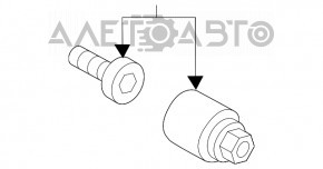 Болт колесный секретка комплект Audi Q3 8U 15-18