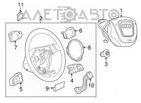 Butonul de control de pe volanul drept Audi Q5 8R 09-17