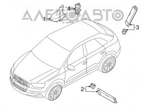 Усилитель антенны Audi Q3 8U 15-18 дверь багажника