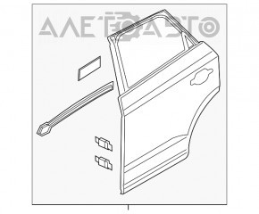 Дверь голая задняя левая Audi Q3 8U 15-18 белый LS9R