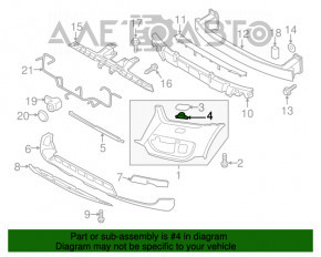 Suportul capacului de spălare a farurilor drepte pentru Audi Q3 8U 15 are suportul rupt.