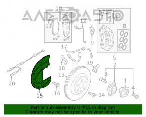 Capacul discului de frână față stânga Audi Q7 16-