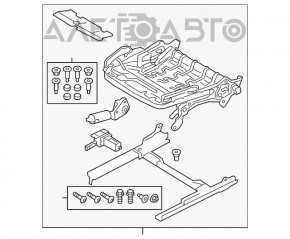 Motorul de reglare longitudinală a scaunului pasagerului Audi A4 B9 17-