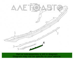 Reflectorul din partea dreapta a bara de protectie spate pentru Audi A4 B9 20-23, partea interioara.