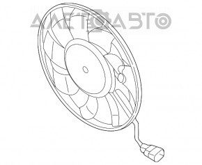 Ventilatorul de răcire stânga Audi Q7 16- 2.0T, 3.0T