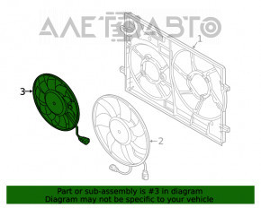 Ventilatorul de răcire stânga Audi Q7 16- 2.0T, 3.0T