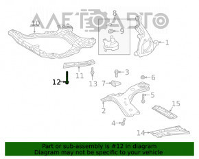 Болт крепления переднего подрамника 4шт Toyota Camry v70 18-24 125мм