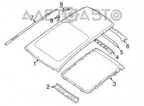 Decorație balama portii portbagaj stânga Nissan Rogue 14-20 nou original OEM