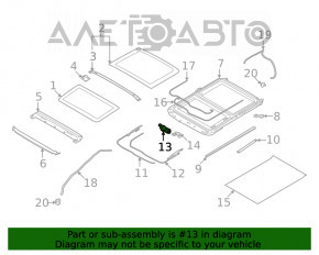 Motorul panoramic dreapta Nissan Rogue 21-23