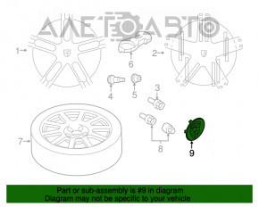 Capac central pe jantă Porsche Macan 15- 65/47mm grafit