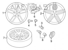 Capac central pe jantă Porsche Macan 15- 65/47mm grafit