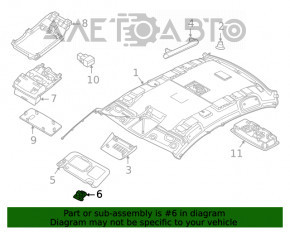 Suport de fixare a parasolarului pentru șofer Nissan Rogue 21-23 gri.