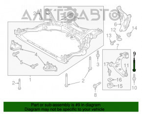 Șuruburile de fixare a suportului de subramă față 2 buc Mazda 6 13-21 127mm