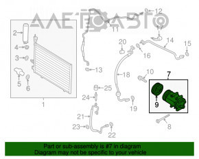 Компрессор кондиционера Ford Fiesta 11-19 1.6