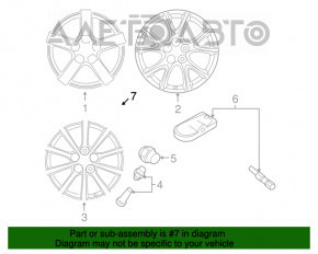 Capac central pentru roata Mazda CX-9 16 - negru, 57mm